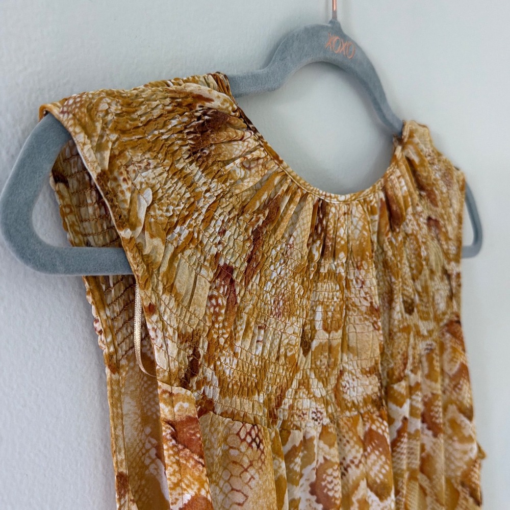 Est. 1946 Womens XL Snakeskin Print Sleeveless Duster Vest Smocked Open Front - Picture 6 of 9